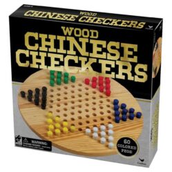 Chinese Checkers - Oak Finish Board and Colour Pegs