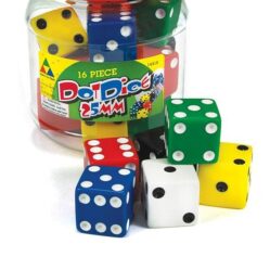 Dice - 6 Sided - 25mm - Assorted Colours