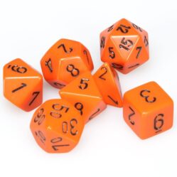 Dice Set - 4-20 - Opaque Orange w/Black