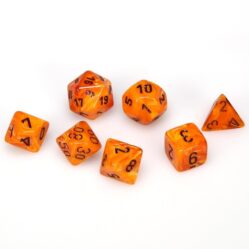 Dice Set - 4-20 - Vortex - Orange w/Black