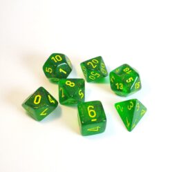 Dice Set - 4-20 - Borealis Maple Green w/Yellow