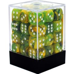 Dice Set - 36 x 12MM D6 - Vortex Dandelion w/White