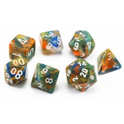 Dice Set - 4-20 - Festive Autumn w/White