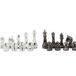 Chessmen - Diamond-cut Titanium & Silver