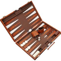Backgammon - 18in - Tan with White Stripes