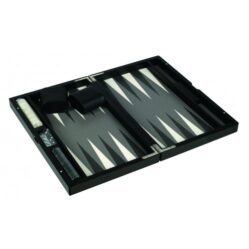 Backgammon - 18in Carbon Fibre - Black & White