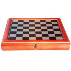 Chess Board - Box - 14in Pewter Painted