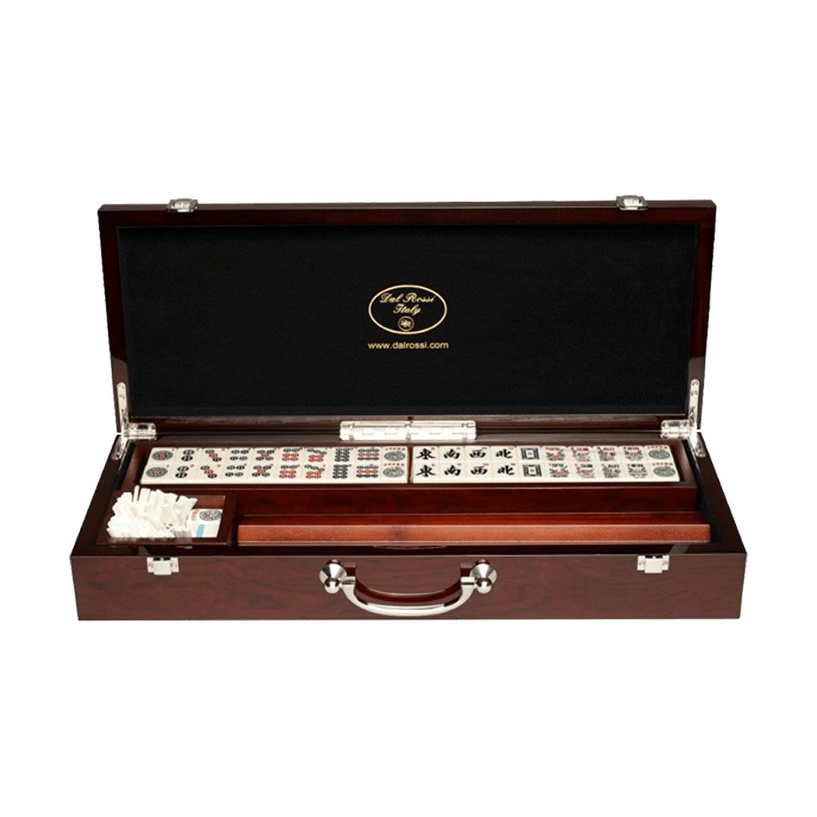 Mah Jong - Wood Case with Racks - Mahogany