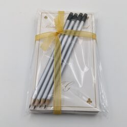 Set of 4 Rubber Bridge Scorers and Pencils - White