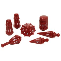 Dice Set - PolyHero Warrior - Crimson