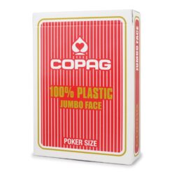 Playing Cards - Single - 100% Plastic Copag - Poker (Red) Jumbo