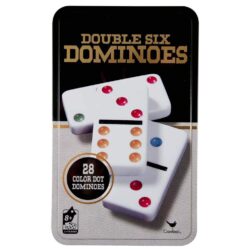 Dominoes - Double 6 - Black Tin