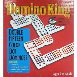 Dominoes - Double 15 - Coloured Spots (Domino King)