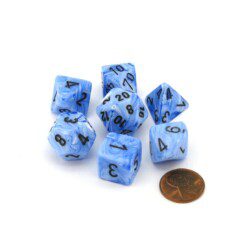 Dice Set - 4-20 - Vortex Snow Blue w/Black