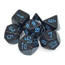 Dice Set - 4-20 - Speckled Blue Stars