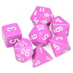 Dice Set - 4-20 - Light Purple w/White - Opaque