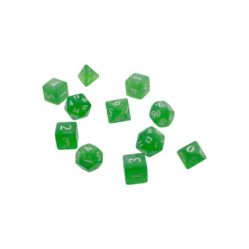 Dice Set - 4-20 - Eclipse 11 Dice Set: Lime Green