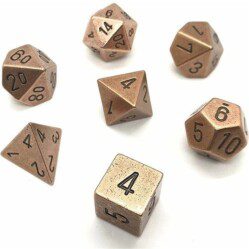 Dice Set - 4-20 - Metal - Copper
