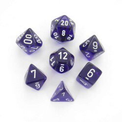Dice Set - 4-20 - Translucent Purple w/White
