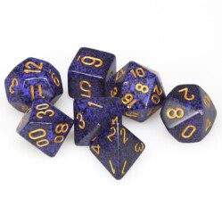 Dice Set - 4-20 - Speckled Golden Cobalt