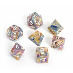 Dice Set - 4-20 - Festive Carousel w/White