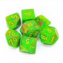 Dice Set - 4-20 - Vortex Slime / Yellow Set