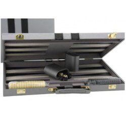 Backgammon - 18in - Grey With Black Stripe