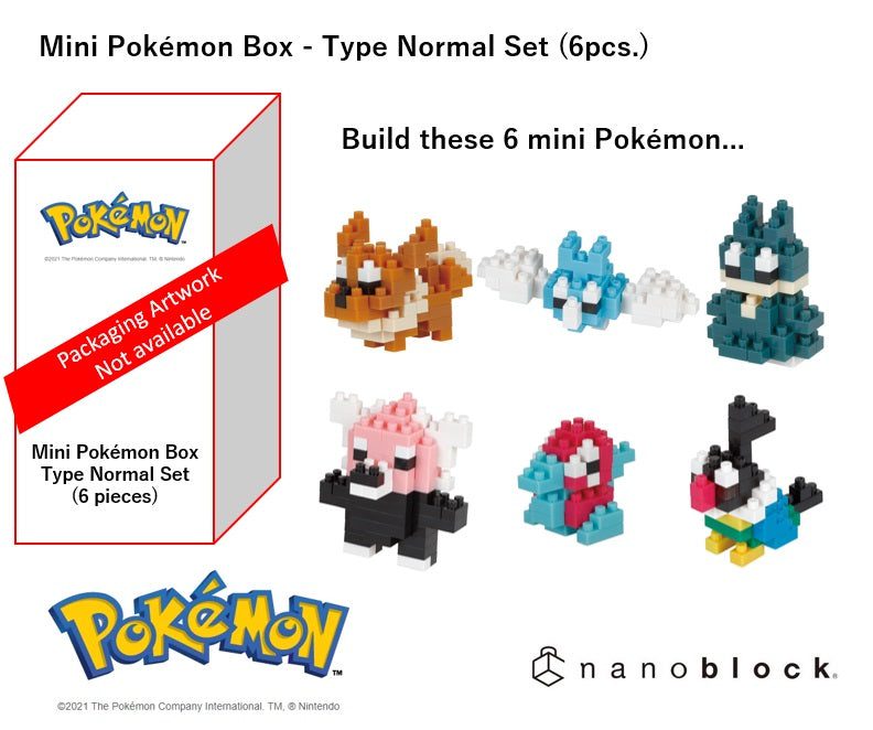 Nanoblock Mini Pokemon Normal Type Set - Image 2