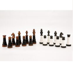 Chess Men - Black & White with Copper & Gunmetal - 110mm