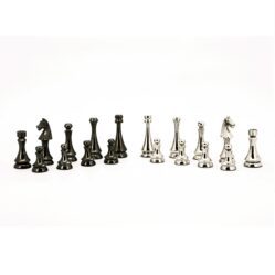 Chess Men - Dark Titanium & Silver - 85mm