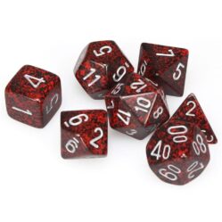 Dice Set - 4-20 - Speckled Silver Volcano