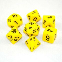 Dice Set - 4-20 - Opaque Yellow w/Black