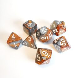 Dice Set - 4-20 - Gemini Copper-Steel w/White