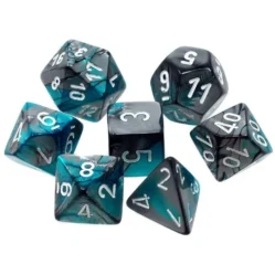 Dice Set - 4-20 - Gemini Steel-Teal w/White