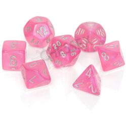 Dice Set - 4-20 - Borealis Pink w/Silver