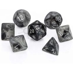 Dice Set - 4-20 - Borealis Luminary Smoke w/Silver