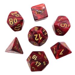 Dice Set - 4-20 - Vortex Burgundy w/Gold