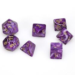 Dice Set - 4-20 - Vortex Purple w/Gold