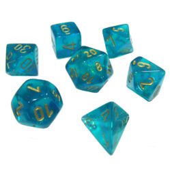 Dice Set - 4-20 - Borealis 2 Teal/Gold