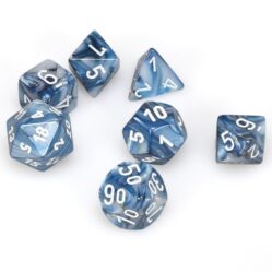 Dice Set - 4-20 - Lustrous Slate w/White