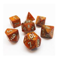 Dice Set - 4-20 - Glitter Gold w/Silver