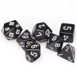 Dice Set - 4-20 - Opaque Black w/White