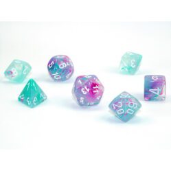Dice Set - 4-20 - Nebula Wisteria w/White