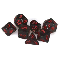 Dice Set - 4-20 - Translucent - Smoke W/Red