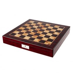 Chess Board - Box - 50cm (20in) Mahogany with Storage