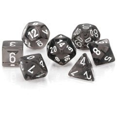 Dice Set - 4-20 - Translucent - Smoke W/White