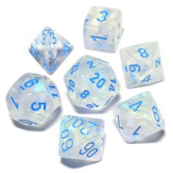 Dice Set - 4-20 - Borealis Icicle w/Light Blue