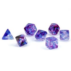 Dice Set - 4-20 - Mini Nebula Nocturnal / Blue Luminary