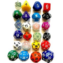 D.O.U.S. (Dice of Unusual Size) D3 to D30 - Rainbow