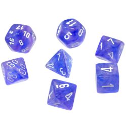 Dice Set - 4-20 - Borealis Luminary Purple w/White